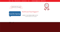 Desktop Screenshot of jimmyjsauces.com